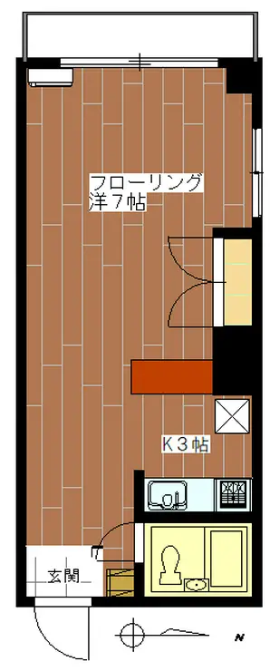 西麻布NUコート 3階階 間取り