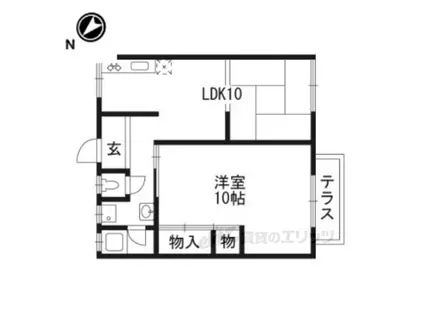 稲畑ハイツA(1LDK/1階)の間取り写真