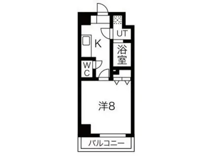 ヴィガラスT(1K/8階)の間取り写真