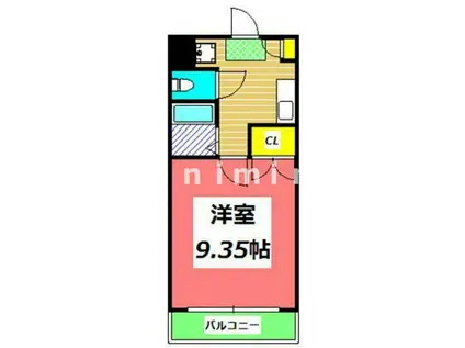 桜ビル新大江(1K/6階)の間取り写真