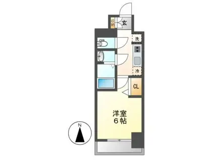 メイクスアート上前津VI(1K/12階)の間取り写真