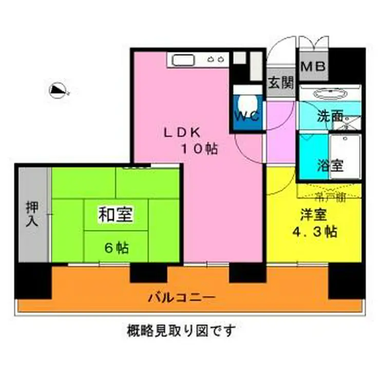 パーク・ノヴァ横浜阪東橋南 8階階 間取り