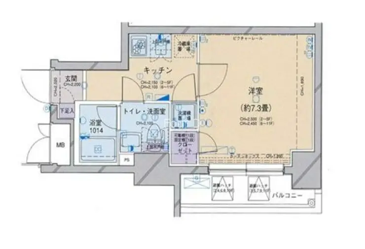 パレステュディオ日本橋東壱番館 10階階 間取り