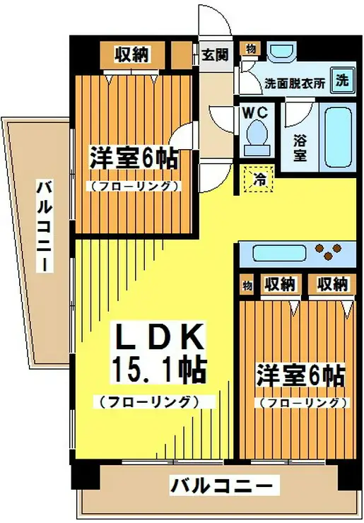 メルヴェーユ調布 4階階 間取り