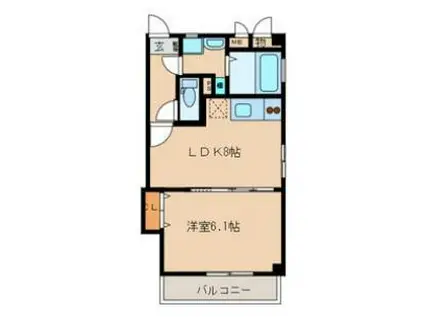 エフォールヒロII(1LDK/2階)の間取り写真