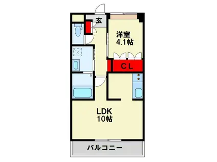 リバーステージII(1LDK/2階)の間取り写真