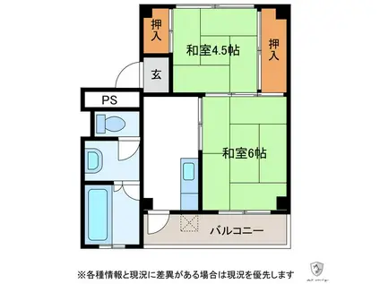 OASIS UMEDAIRA I(2K/1階)の間取り写真