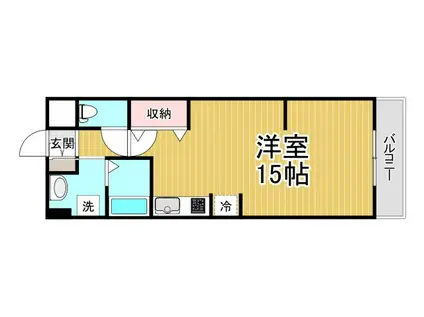 アイビーヒルズ夙川(ワンルーム/1階)の間取り写真