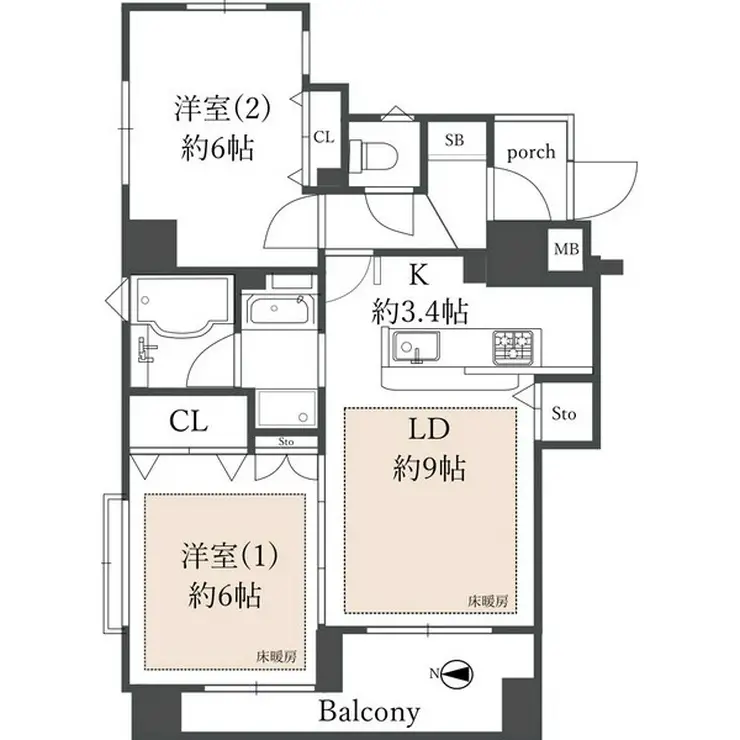 シーズスクエア菊川 12階階 間取り