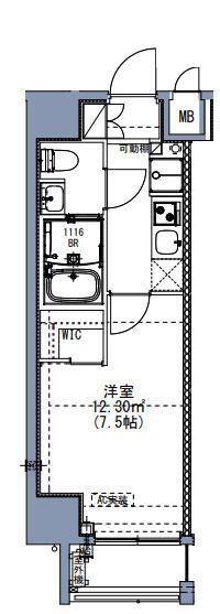 S-RESIDENCE尾久AZURE(1K/9階)の間取り写真