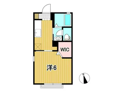 アプリコット(1K/2階)の間取り写真