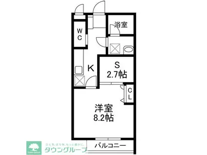 VIVACE VI(1SK/2階)の間取り写真