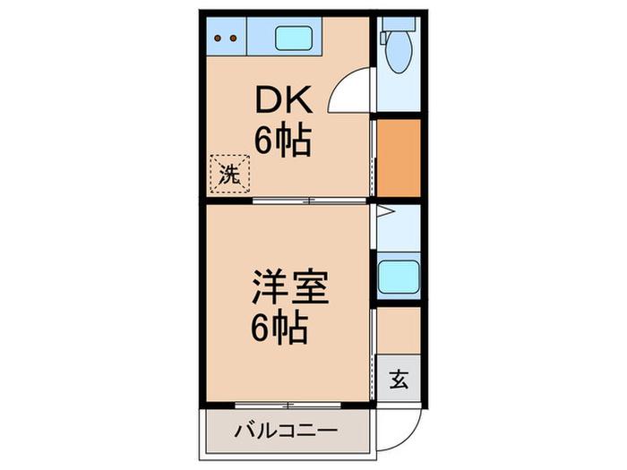 いつみ荘(1DK/1階)の間取り写真