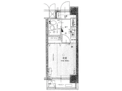 クラッセ国際コーポ池袋(1K/3階)の間取り写真