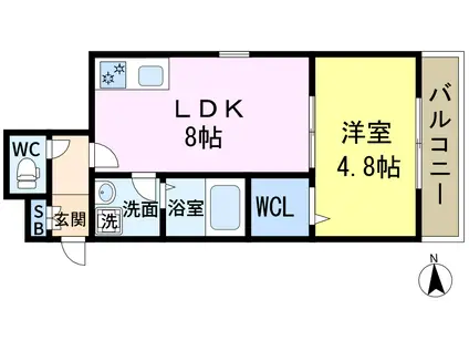 リーヴェル新小岩プレミオ(1LDK/3階)の間取り写真