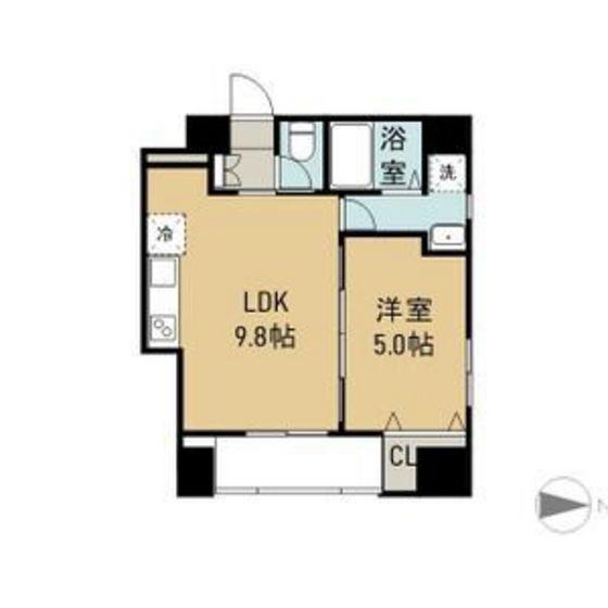 カーサ・スタジオーネ原町(1LDK/2階)の間取り写真