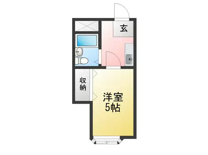 アゼリア(1K/2階)の間取り写真