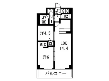 豊明寺池マンション(2LDK/2階)の間取り写真