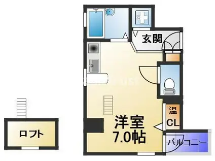 セレブコート京橋(ワンルーム/4階)の間取り写真