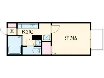 アプニールハイツ(1K/2階)の間取り写真