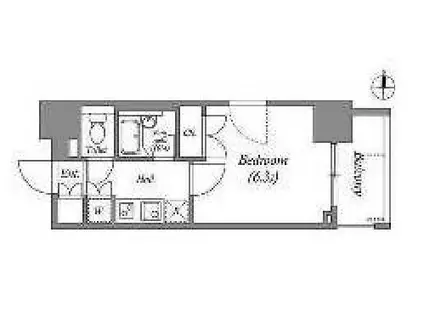 ステーションフロント両国(1K/7階)の間取り写真