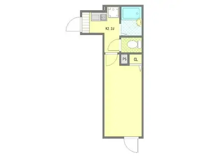 WELLBEING青砥II(1K/2階)の間取り写真