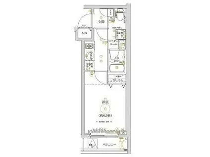 LUMEED横濱山手(1K/5階)の間取り写真