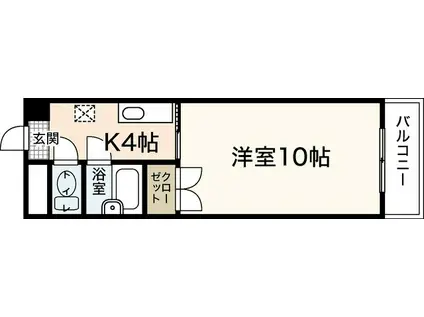 YZBLD大町東(1K/2階)の間取り写真