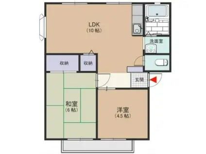 ラ・フォーレ箕面II(2LDK/1階)の間取り写真