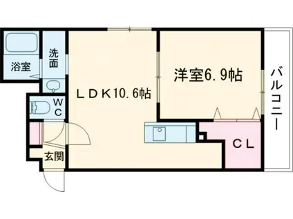 グランメゾン沼ノ端(1LDK/3階)の間取り写真