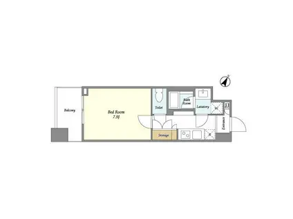 ナーベルお茶の水(1K/7階)の間取り写真