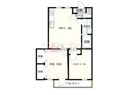 クライムヒルズ(2LDK/2階)の間取り写真