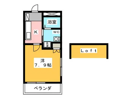 アーリーバードIII(1K/3階)の間取り写真