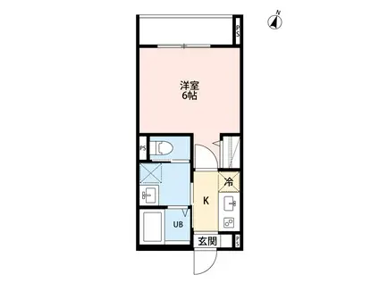 レジデンス鉄博(1K/1階)の間取り写真