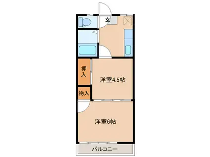 コンホートIII(2K/1階)の間取り写真