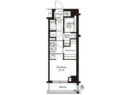 アーバンパーク住吉(ワンルーム/5階)の間取り写真