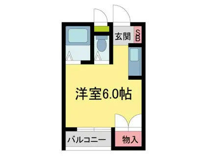 ISキュービック(ワンルーム/3階)の間取り写真
