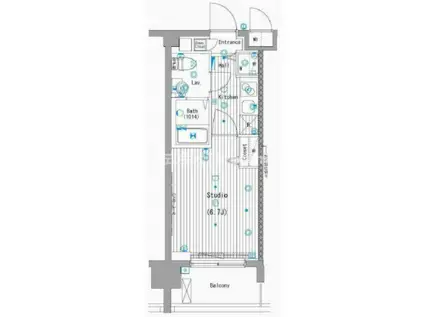 グランド・ガーラ横濱桜木町(1K/6階)の間取り写真