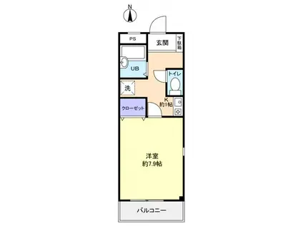 ロフティーグリーンII(1K/3階)の間取り写真