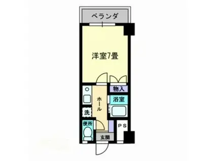 ロゼ三条(1K/2階)の間取り写真