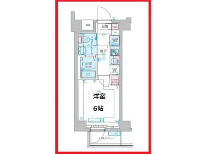 ジェノヴィア堀切菖蒲園(1K/5階)の間取り写真