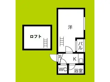 トアアルディ駒川(ワンルーム/1階)の間取り写真