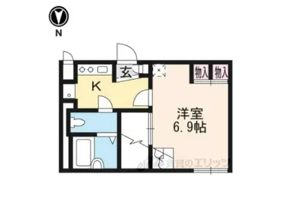 プレジール大宮(1K/2階)の間取り写真