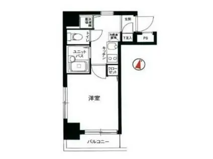 スカイコートお茶の水女子大前第2(1K/2階)の間取り写真