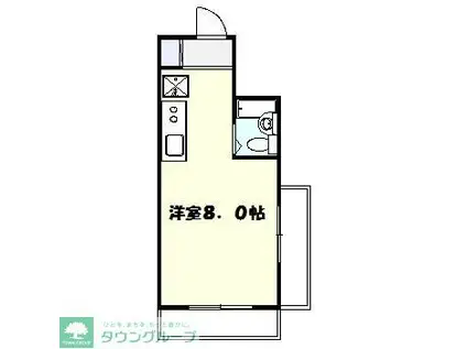 コーポヒーロ(ワンルーム/3階)の間取り写真