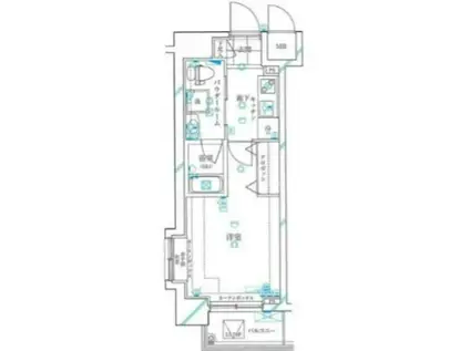 ガリシア浜松町(1K/7階)の間取り写真