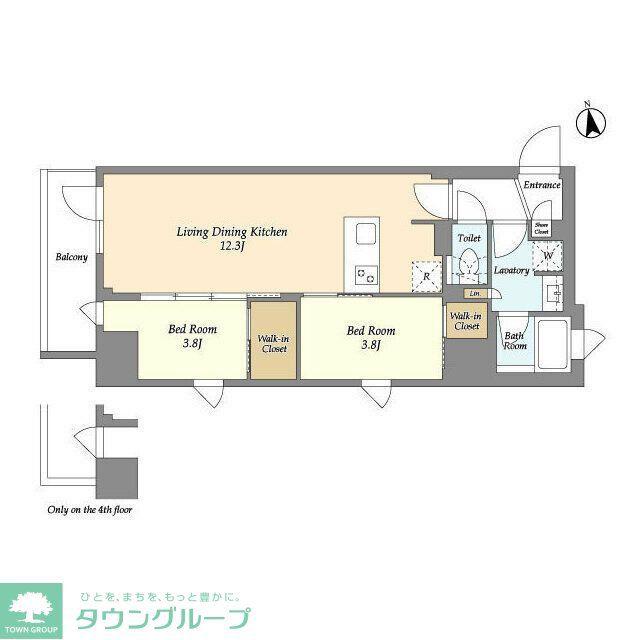 AIFLAT品川戸越パークサイド(2LDK/5階)の間取り写真