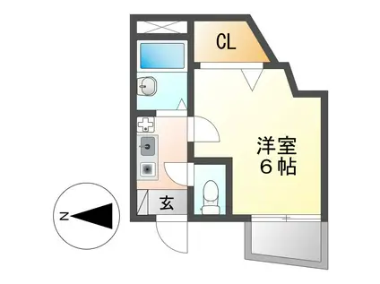 グランフォート那古野(1K/3階)の間取り写真