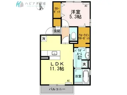 サンパレス・ムーンパレス ムーンパレス(1LDK/1階)の間取り写真