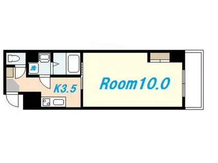 GRACIAS(1K/3階)の間取り写真